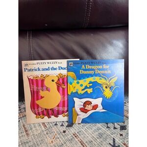 A Golden Fuzzy Wuzzy Book Lot Patrick & The Duckling + A Dragon For Danny Dennis